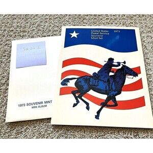 1973 US Postal Service Souvenir Mint Stamp Set - Mini Album Vintage Lot Set 2